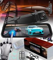 Automobilio veidrodinis vaizdo registratorius su 1080P galinio vaizdo kamera