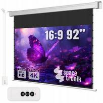 Elektrinis projektoriaus ekranas Spacetronik PREMIUM 100" FULL HD 4K su pultu