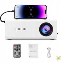 Nešiojamas 1080P projektorius su Bluetooth, lempos tarnavimo laikas 30000 valandų