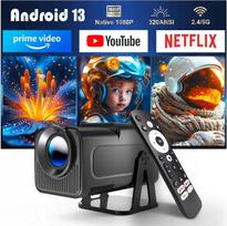 Projektorius SMART Android 13 1080P 320 ANSI Wi-Fi 5G Bluetooth Netflix