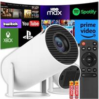 Nešiojamas Full HD projektorius, 1080P, WiFi, USB, nuotolinio valdymo pultas, suderinamas su iOS ir Android