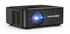 Projektorius SCREENMAX 1080p WiFi 6 Bluetooth HDMI 250" juodas