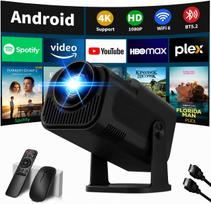 Projektorius 1080P WiFi 6 Bluetooth 5.2, suderinamas su HDMI, juodas