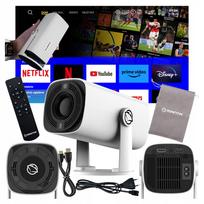 LED išmanusis nešiojamas projektorius, 4K, USB, HDMI, Bluetooth, WiFi
