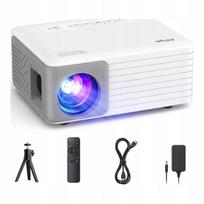 Mini projektorius AKIYO O1 480P Full HD su HDMI, USB, Firestick, stovu, nuotolinio valdymo pultu