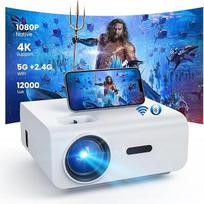 LED projektorius Hopvision F2 1080P, 4K, 5G+2,4G WIFI, Bluetooth, skaitmeninis priartinimas