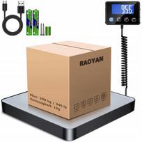 Platformos svarstyklės 200 kg LCD Hold Tara USB C INOX 440 lbs