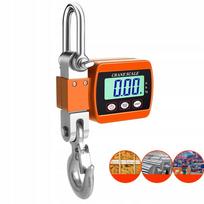 Pramoninės LCD pakabinamos svarstyklės iki 500 kg, oranžinės