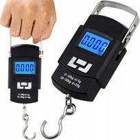 Elektroninės kablys svarstyklės žuvims ir bagažui, LCD, 50 kg