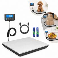 Skaitmeninės siuntų svarstyklės 200 kg, LCD, USB, sidabrinės