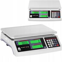 Svarstyklės su LCD ekranu, skaičiuojančios, 30 kg/1 g, nerūdijančio plieno, 30,5x32x11,6 cm