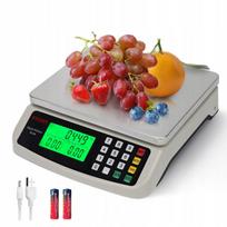 Elektroninės gastronominės svarstyklės 40kg INOX LCD TARA PCS USB 1g