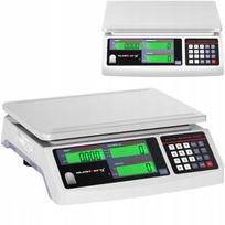 Svarstyklės su LCD ekranu, 30 kg/1 g, nerūdijantis plienas, 30,5x32x11,6 cm