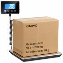 Platforminės svarstyklės 200 kg LCD Tara Hold USB Type C INOX 10 g