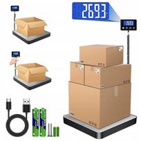 Elektroninės svarstyklės su LCD ekranu, 200 kg, 2 AKU, USB