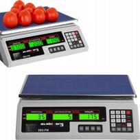 Prekybinės svarstyklės, baltos, 35 kg, 2 g tikslumas, LCD ekranas