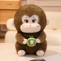 Cute cute sitting kiwi monkey doll plush toy little monkey doll boy soothing doll 18cm（0.1kg） ruda