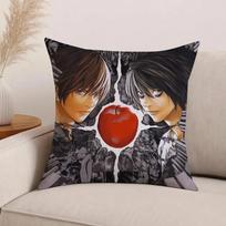 Anime Death Note Pillow Case Office Cushions Suitable For Sofa Car Bedroom Decorative Cushion Cover 30cm x 30cm black