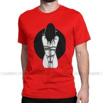 Mens Bind Shibari T Shirt BDSM Dominant Submissive Slave Play Sexy Sub Cotton Clothes Vintage O Neck Tee Shirt Summer TShirt S black