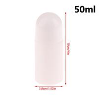 30 ml/50 ml rutuliniai buteliukai eteriniams aliejams, tušti daugkartinio pildymo buteliukai su rutuliuku, daugkartinio naudojimo, nepralaidūs, skirti pasidaryk pats dezodorantui 50ml white