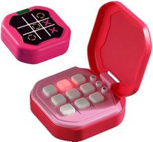 Kids  Childrens Tic-Tac-Toe Board Board Multifunctional Electronic Games Montessori Puzzle Table Game Chess Chess Playset Portable For Adults raudona