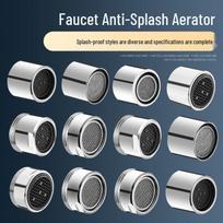 Universal Anti-Splash Faucet Aerator with Filter for Hot & Cold Water, Complete Accessories Included 24mm External Thread - Nozzle Single Mode