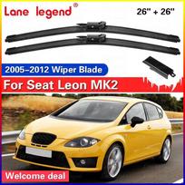 For Seat Leon MK2 2005-2012 Car Wiper Blade Blades Windshield Windscreen Clean Rubber Cars Wipers Accessories 26 +26 Seat Leon&MK2 2005-2012