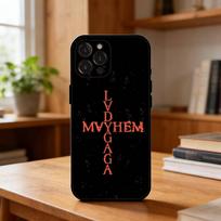 L-LADY GAGA MAYHEM Phone Case For iPhone17,16,15,14,13,12Plus,Pro Max,XS,5G Soft Silicone Black Cover iPhone15promax brown