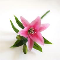 Stunning 38cm Artificial Lily Millet Flower Bunch With High Realistic Appearance rožinė raudona spalva