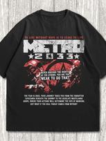 Unisex Metro 2033 Shoutout Theme T-Shirt Perfect Gift for Fans, Family and Friends Featuring H M gray