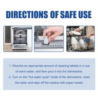 Dishwasher Cleaning Tablets 20pcs Deep Cleaning Multi Use for Household Kitchen Dishwasher one size gray
