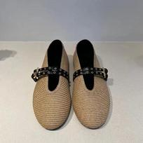 Madingi žvejo batai Austi Sagtis Plokščiapadžiai Retro espadrilės Gladiatoriaus batai Kvėpuojantys Mary Jane Atsitiktiniai moteriški mokasinai 35 chaki