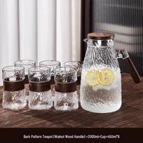 Shangqi High Borosilicate Glass Pitcher and Drinking Cup Set white