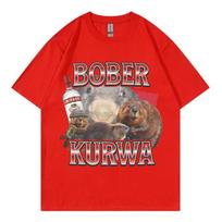 Bober Kurwa Funny Rat Meme Graphic T Shirts Harajuku Y2k Vintage Tshirt Summer Fashion Casual Cotton Tshirts Unisex Streetwear S gray