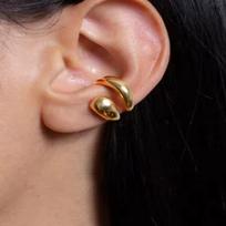Fashion Women's Piercless Ear Clip Earring Classic Gold Color Trendy Earcuff Earrings Girl Gift Simple Daily Wear Jewelry brown