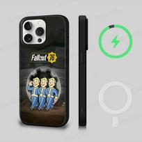 F-Fallout S-Series 4 Cool Game Magnetic Wireless Phone Case For iPhone 17 16 15 14 Plus 13 12 11 Pro Max iPhone 14pro max black