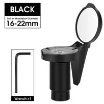 WEST BIKING Road Bike Rearview Mirror Folding Hidden Type MTB Handlebar Rear View Mirror Bicycle Grip Plug Cycling Accessories 1 Piece black