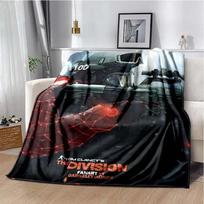 3D The Division 2 flanelinis pledas Žaidėjams Minkštas šiltas pliušinis mesti pledas miegamajam svetainei sofai lovai piknikui Berniukams dovana Size: 75*100cm, Weight: 230 GSM gray