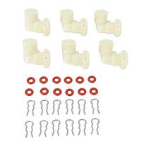 6 SETS White Coffee Machine Water Connector Water Line Connector Accessory  For Coffee Machine