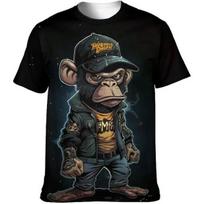 Men's Cool Monkey Graphic T-Shirt Animal Theme Street Style Short Sleeve Top S juoda