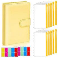 A6 Macaron PU Leather 6-Hole Binder Planner & Budget Notebook white