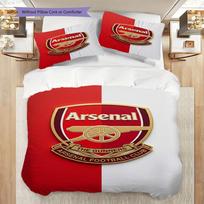 Arsenal Pride: Gunners Spirit  Three-piece set (1 * duvet cover + 2 * pillowcase, without core) 2DFlat Bedding set Soft and comfortable 135x200cm