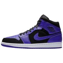 Jordan 1 Mid Black Dark Concord 554724-051 42.5 black