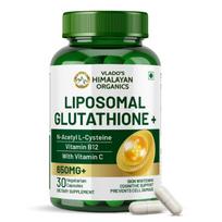 Vlado's Himalayan Organics Liposomal Glutathione 650 mg+ Advanced Liposomal Formula with N-Acetyl L-Cysteine , Vitamin C & B12 - Highest Bioavai