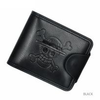 MenBense Men's Short Multifunction Cartoon Wallet with Multiple Card Slots juoda