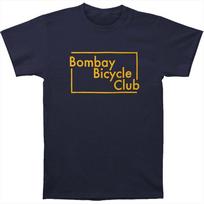 Vyriški marškinėliai Bombay Bicycle Club su geltonu logotipu, tamsiai mėlyni L white