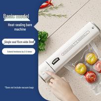 Compact Automatic Vacuum Sealer for Food Preservation and Snack Packaging white