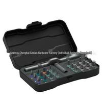 24-in-1 Ratchet Screwdriver Set with S2 Steel High-Hardness Bits for Multi-Purpose Use black