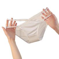 G-string kelnaitės moterims Seksualios, su dirželiais, atviru užpakaliuku Apatiniai drabužiai Žemas liemuo Skaidrios Pranašios kelnaitės Moteriškos besiūlės išpjovos kelnaitės L balta
