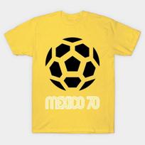 Asian Size Men Print T-shirt 1970 Brazil World Cup No-Cut Heat Transfer Print Cotton Tshirt XL geltona